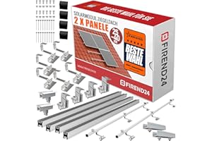 FIREND SET 2x PV-Module, PV, Photovoltaik, Aufständerung, Dachhalterung, Befestigung, Halter, Halterung, Solar, Solarmodul, Solarpanel, PV Halter, Ziegeldach, 25-40mm