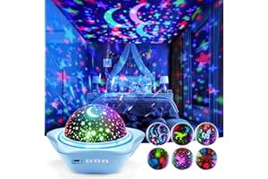 One Fire Night Light Kids Toys, 6 Films+78 Projection Options Star Projector for Bedroom, Rechargeable Night Light Projector,360°Rotating Sensory Lights for Bedroom,Baby Sensory Toys for Babies Gifts