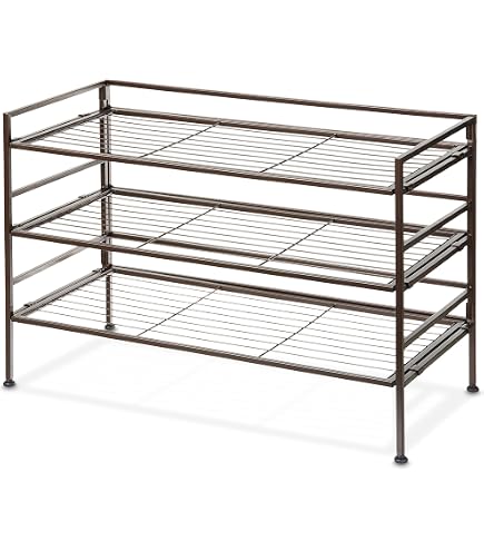 Timberlake 4-Tier Shoe Rack in Black