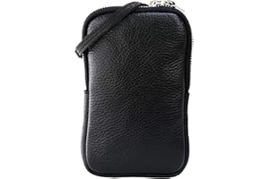 SH Leder Jana G269 damski pokrowiec na telefon komórkowy z prawdziwej skóry torba na ramię portfel wielofunkcyjny worek mini posłaniec zdejmowany regulowany pasek na ramię telefon komórkowy do 6,8