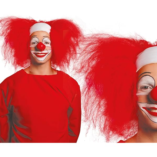 Parrucca Pagliaccio Rosso Fuzz Boland - In Lana Per Costumi Carnevaleschi - Foto 5