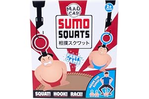 FIZZ CREATIONS Sumo Squats! The Original Sumo Squat, Hook & Race Party Game. Family Fun Games. Compete with Friends. Funny Novelty Games. Great Hen Party Games. Team Building Group Games. Party Games for Adults