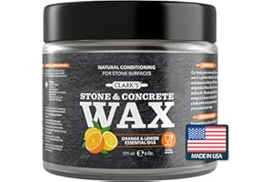 CLARK'S Soapstone - Slate and Concrete Wax - Enriched with Citrus Oils - Natural Beeswax and Carnauba Blend - Ideal for Stone Countertops - Varnish Concrete - Slate Polish - Concrete Table Wax - 177ml