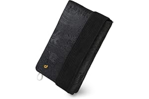 GUGGIARI® Uchwyt na karty kredytowe RFID - miękki i elastyczny - etui na klucze i elastyczne zamknięcie, może pomieścić karty bankowe i banknoty, Smok, S, Minimalistyczny