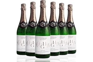 Thomson & Scott Noughty Organic Sparkling Chardonnay Alcohol Free Wine Case of 6 - Finest Non Alcoholic Wines - Alcohol-free Alternative to Prosecco and Champagne - Non Alcoholic Drinks