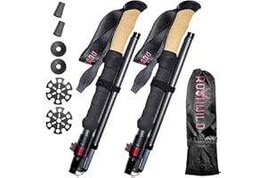 ‎ROTHWILD Rothwild Wanderstöcke faltbar – Carbon Trekkingstöcke Ultraleicht mit Korkgriff – Modell Platzhirsch – verstellbare Länge für Damen & Herren – inkl. Tasche