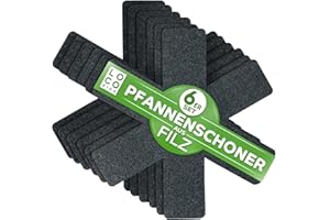 ‎SIDORENKO Loco Bird Pfannenschoner Filz 6er Set - 38 cm Pfannenschutz Stapelschutz - Topfschoner anpassbare Größe - Pfannentrenner in grau, Filztopf, Topfschutz, Topfuntersetzer Filz, Topftrenner, Pan Protector