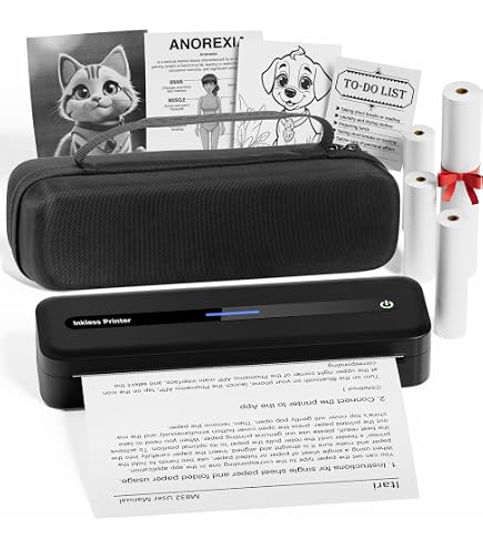 Imprimante Thermique Portable IDPRT MT610 A4 - Sans Encre, Compatible Windows/iOS/Android, 300 Ppp, Noir