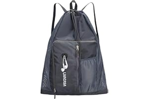 LIVACASA składana, duża torba na basen, z siatki wentylacyjnej, plecak do pływania, torba treningowa, torba na piknik na wakacje, podróże, Famile, torba do przechowywania zabawek