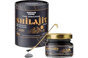 NaturaNova Pure Himalayan Shilajit Resin - 100% Natural | 70 Servings for Energy Boost, Immune Support, 75%+ Fulvic Acid | Ayurvedic Supplement with 80+ Trace Minerals Complex