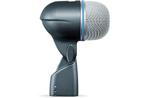 Shure BETA 52A Mikrofon - dynamiczny mikrofon kardioidalny z neodymowym elementem o wysokim natężeniu dźwięku, adapterem do statywu z blokadą, kratką z siatki stalowej