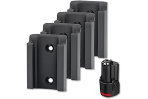 STARMAKER Lot de 4 Supports de Batterie pour Bosch 12V - Support Mural Vertical, Fixation pour Batteries GBA Pro Bleu