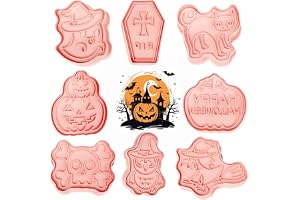 YeahBoom 8 stycken halloweendelar, halloweenkakform, 3D-kakform, gör-det-själv-kakdekoration