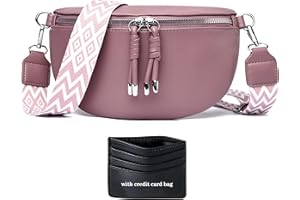 YISUOHOOM Bauchtasche Damen Umhängetasche klein Crossbody Bag Veganes Leder Brusttasche Kleine Handtasche Lila Geschenke für Frauen