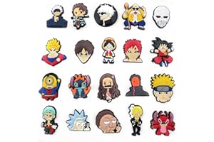 JTAILHNE Charmes de Chaussure de PVC Dessin animé Compatible avec les chaussures Crocs,Bracelet Shoes Decor La date de naissance Party Cadeaux Kids Des adultes