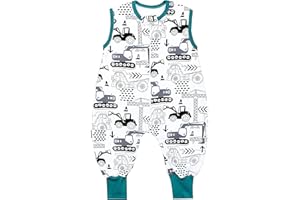TupTam Sommerschlafsack Baby mit Füßen – Leichter Schlafsack Baby Sommer 0.5 TOG, OEKO-TEX
