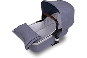 Tititnins® - Funda Capazo Velcro para Bugaboo Fox 5 | Vestidura Cubre Cuco Bebé | Te Permite Llevar el Cubre pies Original | Paredes Suelo Acolchado Transpirable 3D | 100% Algodón | PIQUÉ Blanco
