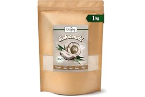 Biojoy Harina de Coco Ecológica (1 kg), parcialmente desgrasada y sin azúcar añadido