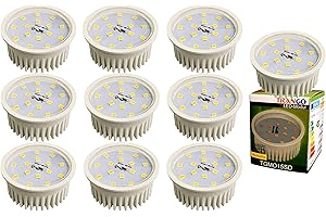 Trango Paquet de 10 MO15*10 Module LED Ultra Plat 5 Watt seulement 2.3cm de haut 3000K blanc chaud pour remplacer les ampoules halogènes GU10 MR16 pour luminaire encastré, spot de plafond, plafonnier