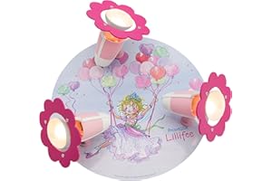 ‎ELOBRA Elobra Kinderzimmerlampe Prinzessin Lillifee Ballonschaukel, Wand- und Deckenleuchte, Holz, rosa, 130926, 50 x 50 x 8 cm