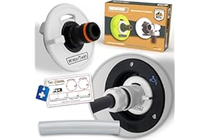 MAJOCOMPTEC WATERTWIN Adaptateur de réservoir d'eau pour camping | Accessoire caravane campeur | Bouchon de réservoir d'eau avec connexion Gardena (adaptateur 2 broches D: 65 ATTENTION: uniquement pour FIAMMA)