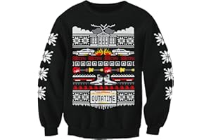 CHRISTMAS JUMPERS - NOSTALGIC Sci Fi Future Time Travel Film Inspired Adults Christmas Jumper Sweatshirt