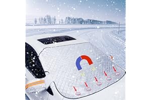 MECCTUCK Osłona przedniej szyby 146 x 213 cm, ochrona przed słońcem na przednią szybę samochodu, ochrona przed słońcem, śniegiem, kurzem, lodem i mrozem