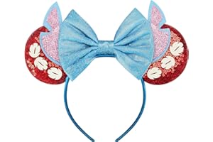 TTDCQQID Diademas de Orejas de Ratón, Orejas de Mouse Niño, Diadema Orejas Mouse Niña, Orejas de ratón Diademas, con Lazo de Lentejuelas, talla única, para Fiesta de Cumpleaños