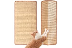 2 stycken klösmattor med kattvägg, sisal, 50 x 25 cm, självhäftande klösmattor för katter, klösmattor av sisal för att skydda
