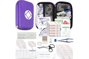Car-Home Survival First-Aid Kit Emergency-Kit - Purple 273Piece Equipment Travel Supplies First Aid Set Home Essentials Camping Hiking YIDERBO