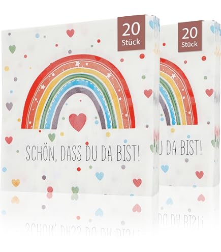 20 Servietten Luftballons & Konfetti – 33x33 Cm, 3-lagig, Für Geburtstag, Party & Schulanfang