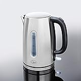 Quest 35349 Rapid Boil Full Stainless Steel Kettle 1.7L | 3000W | Cord Storage | Anti-Limescale Filter | Easy Clean