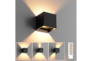 KittVegi Applique da Parete Interno con Lampadina Sostituibile G9 LED, Applique da Parete Esterno Moderno 9W 3000K Bianco Caldo, Lampade da Parete IP65 Impermeabile Angolo del Fascio Regolabile-Nero