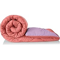 Amazon Brand - Solimo Microfibre Reversible Comforter, Double (Candy Pink and Bubble Gum Purple, 200 GSM)