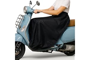 Recalma Tablier Scooter Universel, Jupe et Manchon Scooter Étanche, Protection Moto Homme Contre Pluie et Froid, Accessoires Coupe-Vent avec Bandes Réfléchissantes pour Scooter