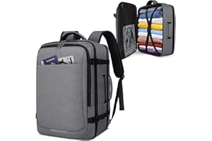 IGOLUMON Plecak męski plecak na laptopa 17,3 cala duży plecak podróżny samolot wodoodporny bagaż ręczny plecaki męskie biznesowe biuro praca podróż szkoła uniwersytet