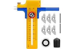 JESUSTREE Brújula Cortador de Círculos, Cortador de Círculo Papel Preciso, Compass Circle Cutter, Herramienta de Corte de Dibujo Redondo Ajustable, Para Cortar Cuero, Papel, Tela, Película