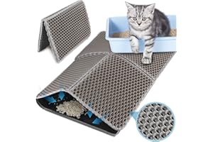 MOCOBO Mata do kuwety, łatwa do czyszczenia i wodoodporna, mata do kuwety, antypoślizgowa mata dla kotów domowych