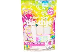Just My Style Neon Tie-Dye Bag by Horizon Group USA, Create Colorful Custom Tie Dye Creations, DIY Tie Dye Kit, Includes 3 Tie Dye Bottles, Gloves, Rubber Bands, Fun Illustrated Project Guide