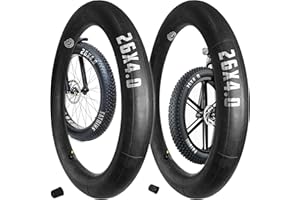 MOOVMOOV Cámara de Aire 26x4 Fatbike Válvula Derecha - Compatible con Fat Bike y Mountain Bike/Bicicletas eléctricas, etc. - para Neumático Fatbike 26 Pulgadas