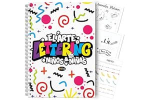 Finoly Cuaderno Lettering | Cuaderno Lettering para Niñas | Cuaderno Lettering Niños | Libro Lettering | Libreta Lettering | Libro Lettering Niños | Cuaderno Lettering Principiante para Colorear