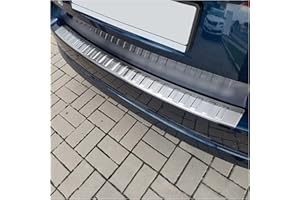 tuning-art L410 Protección Parachoques para Skoda Octavia 4 Combi 2020-02/2024 Acero INOX, Color:Plata