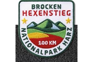 ‎CLUB OF HEROES Klettpatch - Hexenstieg Brocken Patch 64 x 66 mm gestickt/Klett Patches Aufnäher Abzeichen auf Kleidung Rucksack Erwachsene/Wandern Wanderweg Wanderführer/Club of Heroes