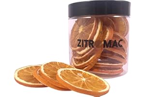 ZITROMAC SOLUCIONES CITRICAS Tranches d'Oranges Séchées sans Sucres Sjoutés, sans Additifs pour Cocktail, Décoration, Confiserie, Noël, Boissons - Fruits Séchés, Rondelle d’ Orange déshydratée Naturelle Qualité Premium 45g