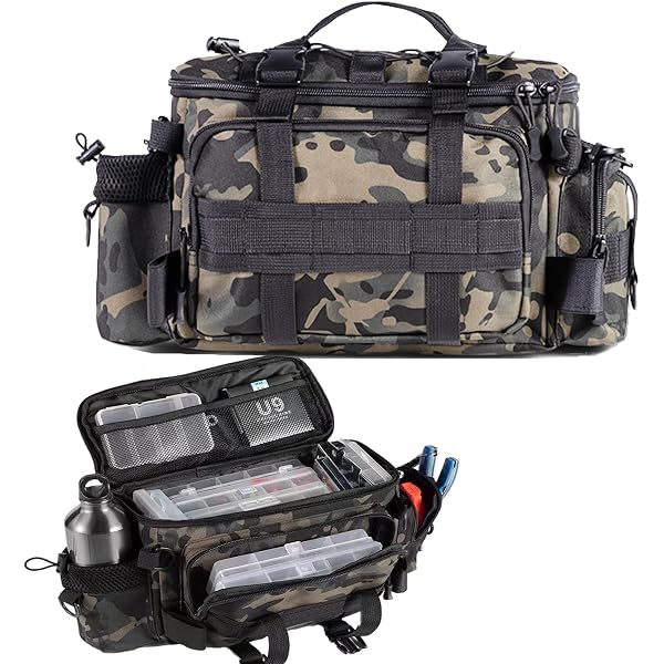 Lixada Angeltasche Mit Utility-Boxen, 40x17 Cm – Wasserabweisend, Vielseitig Als Umhängetasche Nutzbar