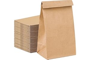 MERRYXMAS 50x Stück Beutel 20 x 13 cm - EXTRA STARK - braune Kraftpapiertüten Geschenktüten Kraftpapierbeutel als DIY Adventskalender - Ostern & Weihnachten - Tüten selber machen