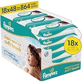 Pampers Islak Bezler Aqua Soft Touch 18x48-864 Adet |%99 su i&ccedil;eren yumuşak dokulu losyon