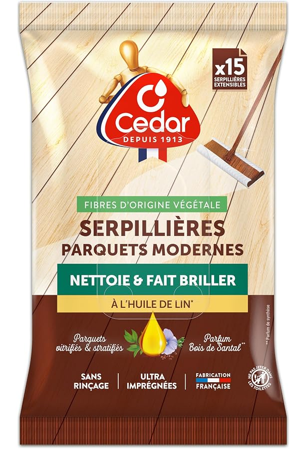 20 Serpillères Jetables Anti-bactériennes St Marc - Lot De 2 - Pour Nettoyage Sol Rapide