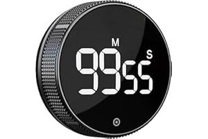 BLUE SNAIL Bluesnail Cronómetro de Cocina, cronómetro de productividad con Pantalla Digital led, cronómetro Inteligente de la Oficina del Gimnasio del Aula Familiar, Cronómetro de Tomate (Negro)