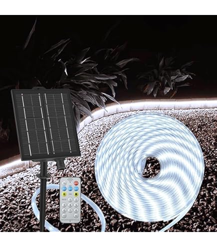KISUFU 12V Neon Striscia Di Luce Solare Outdoor,SMD 2835 120 Led/m IP67